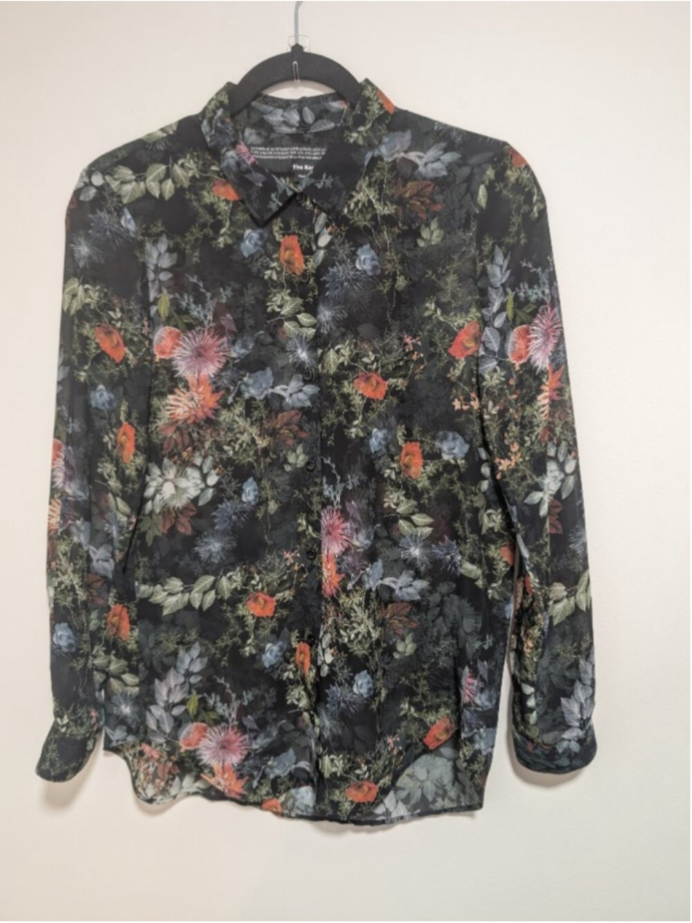 The Kooples | Floral Garden Button Down Shirt In Black